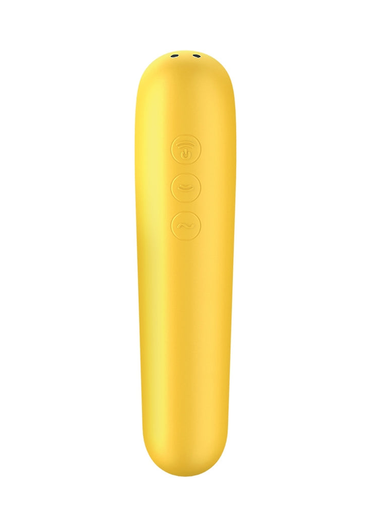 Dual Love Air Pulse Vibrator - Yellow