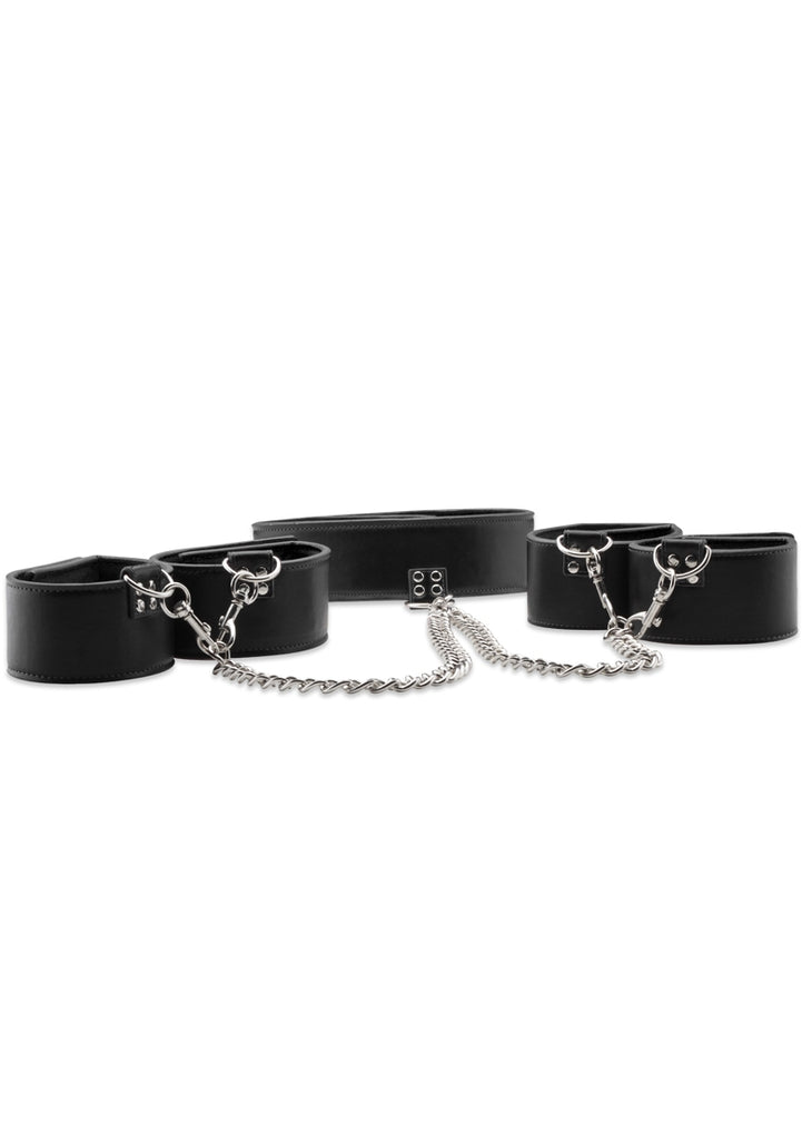 Reversible Collar / Wrist / Ankle Cuffs - Black