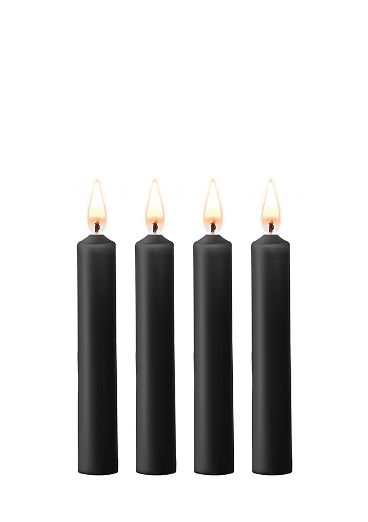 Teasing Wax Candles - Parafin - 4-pack - Black