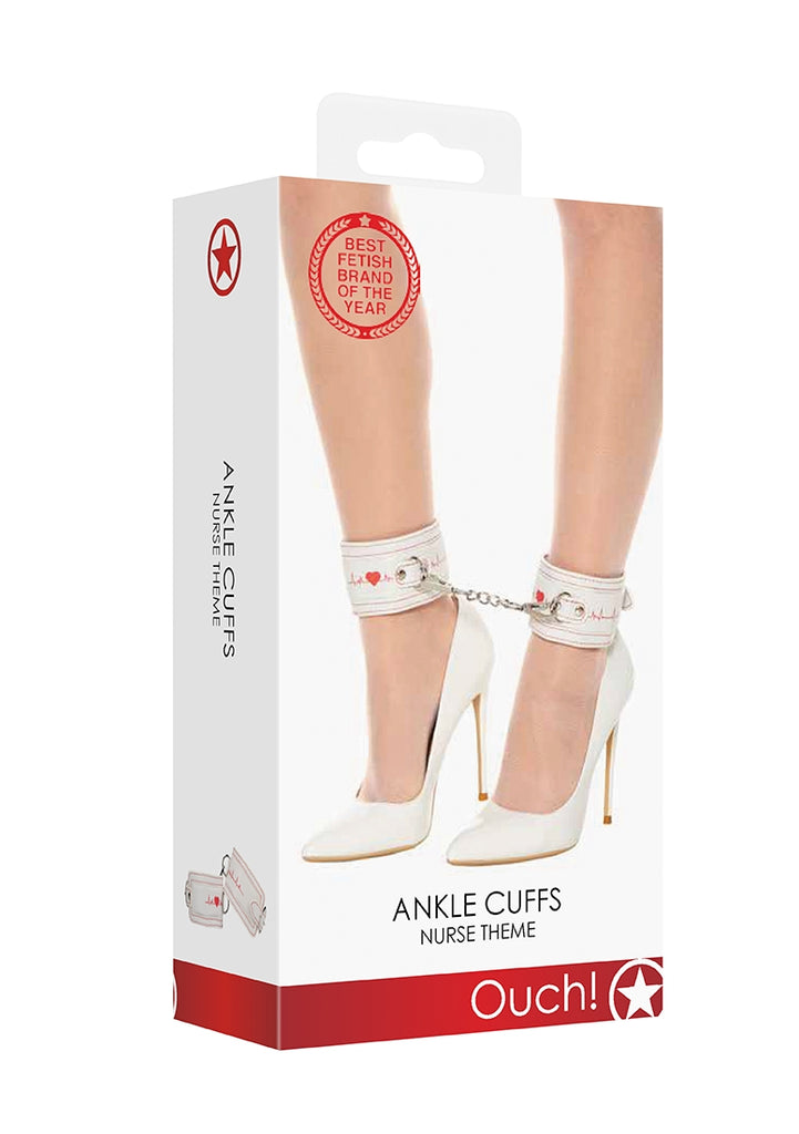 Ankle Cuffs - Nurse Theme - White