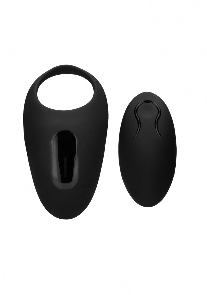 No. 74 - Remote Controlled Vibrating Cock Ring - Black