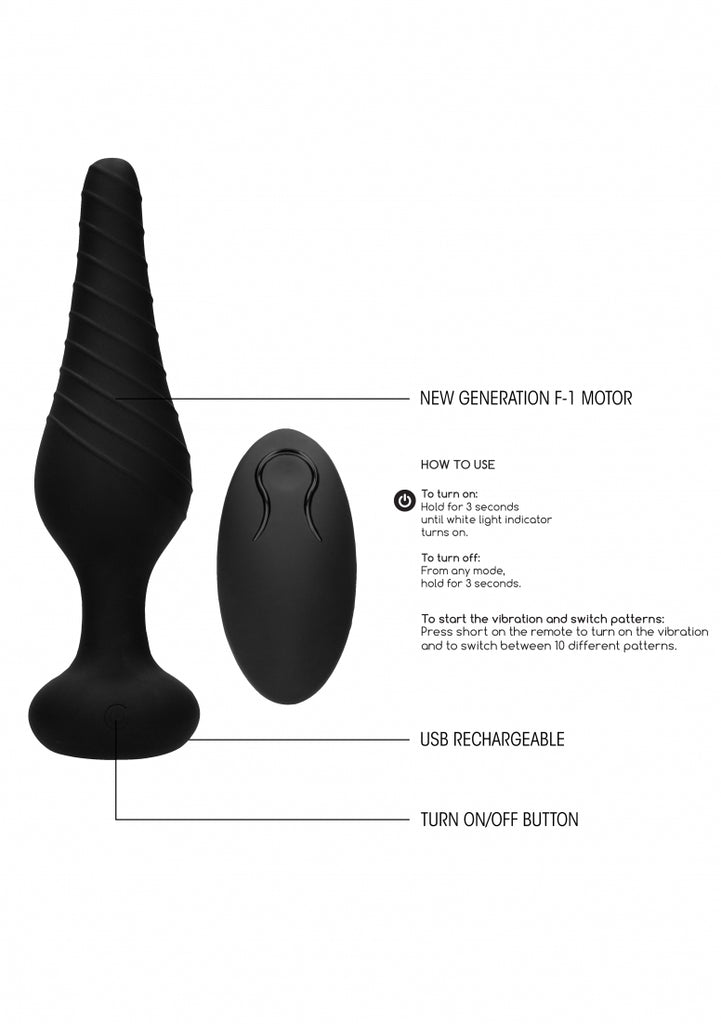 No. 77 - Remote Controlled Vibrating Anal Plug - Back