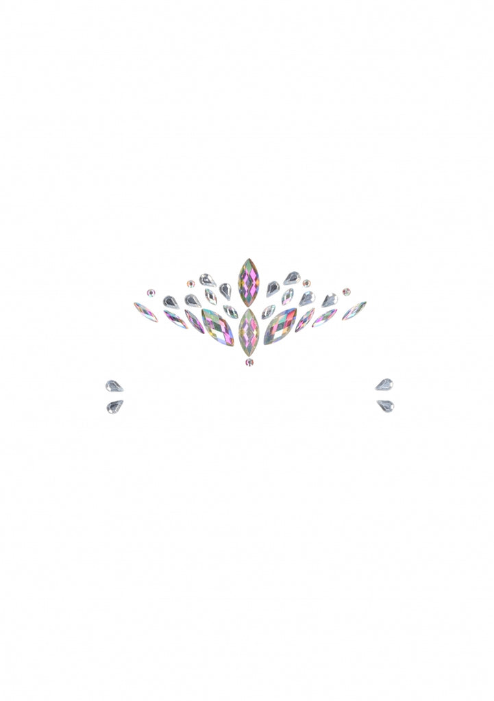 Dazzling Crowned Face  Bling Sticker
