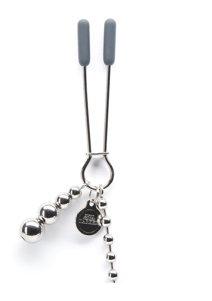 At My Mercy Chained Nipple Clamps - Silver
