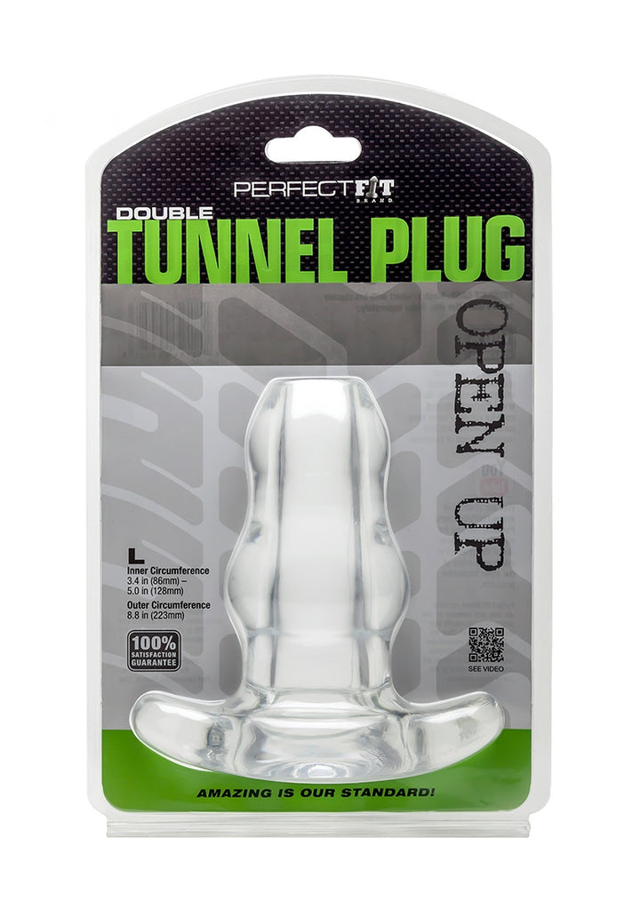 Double Tunnel Plug  - Large - Transparent