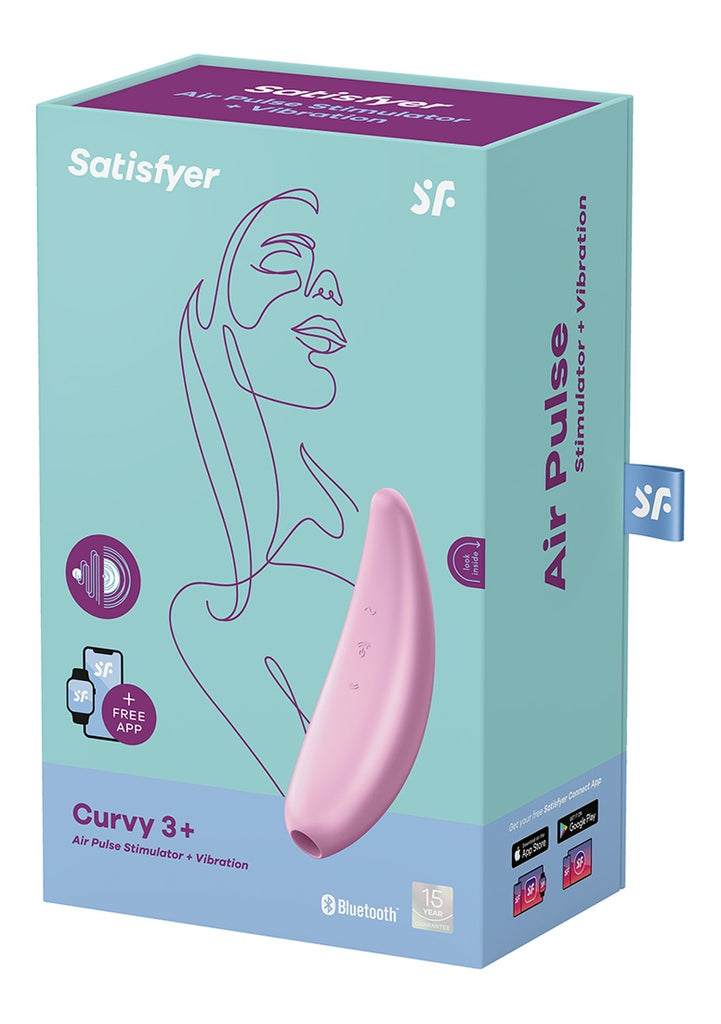 Curvy 3+ Air Pulse Stimulator + Vibration - Pink