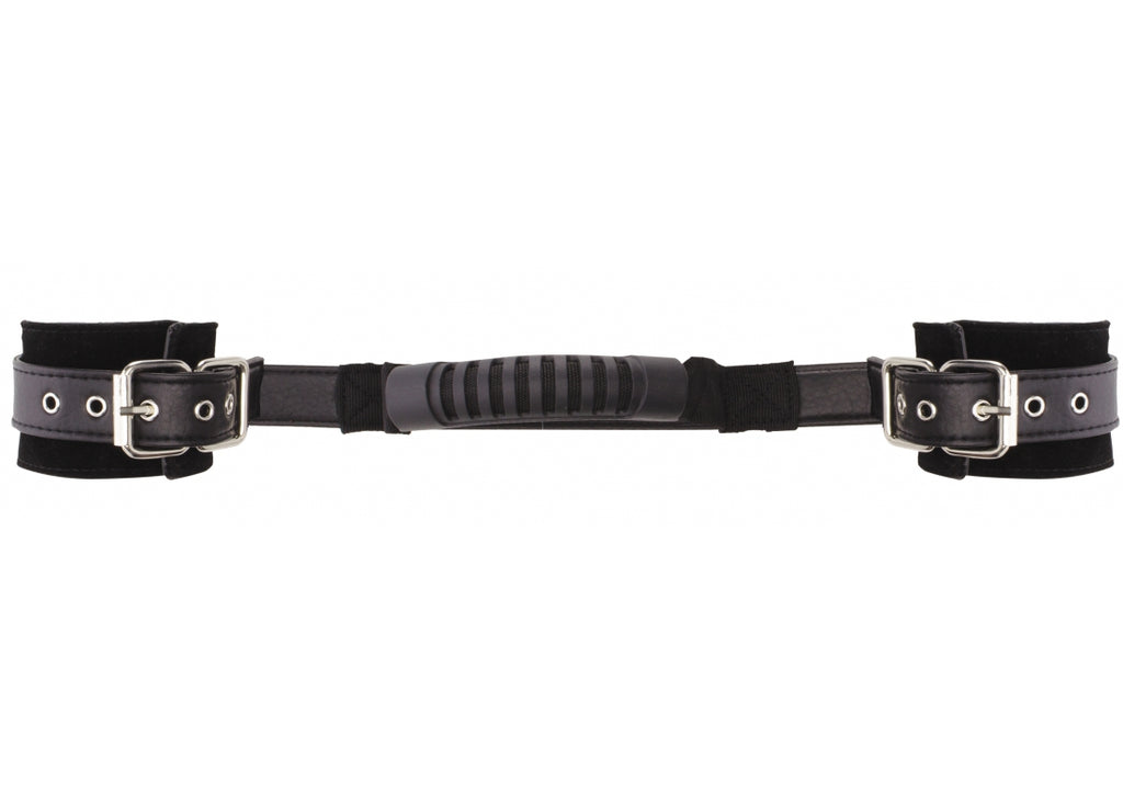 Adjustable Leather Handcuffs - Black