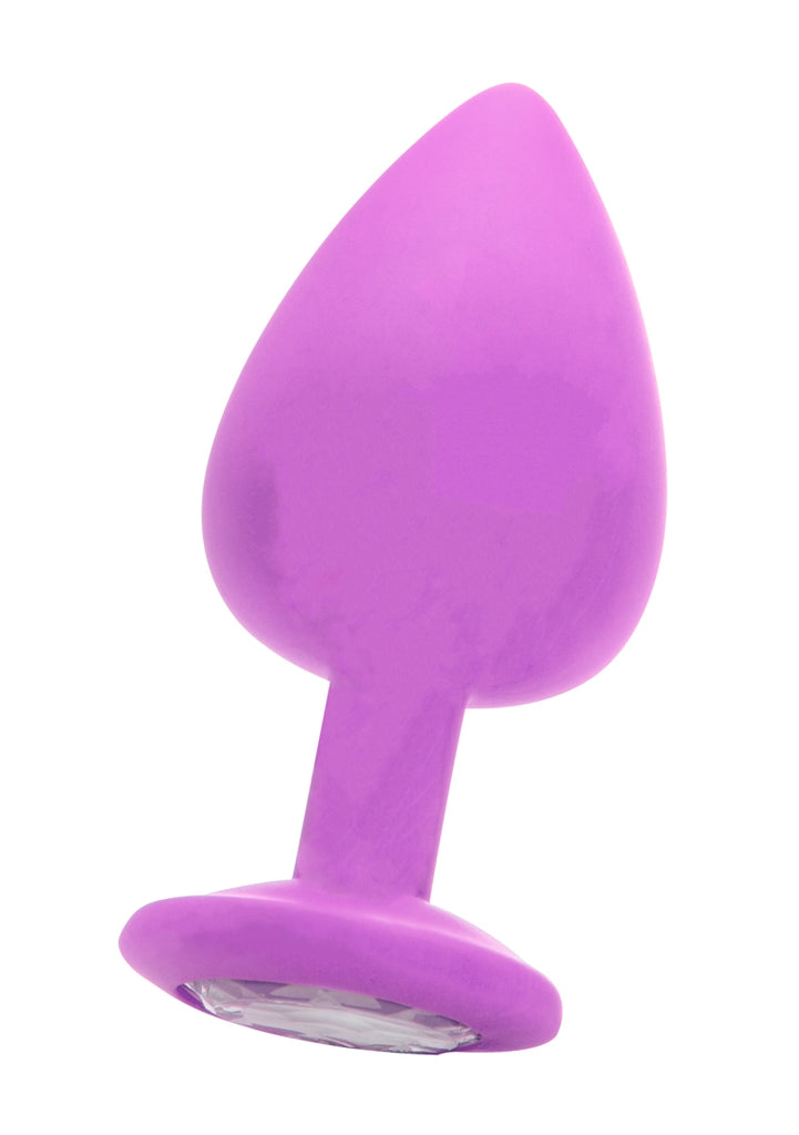 Extra Large Diamond Butt Plug - Purple