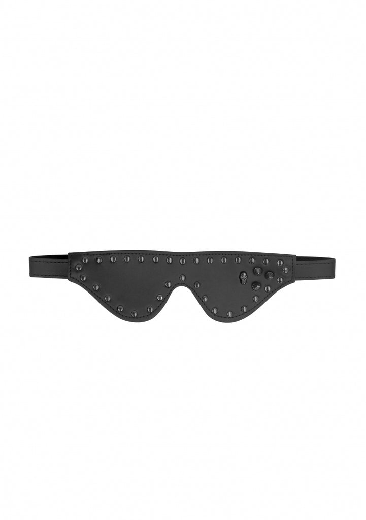 Ouch! Skulls and Bones - Eye Mask with Skulls & Spikes - Black