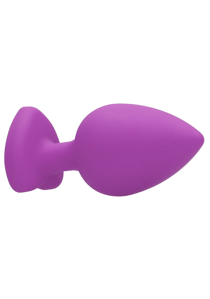 Diamond Heart Butt Plug - Extra Large - Purple