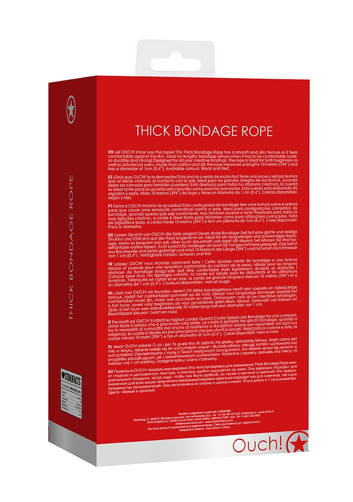 Thick Bondage Rope - 10 meter - Red