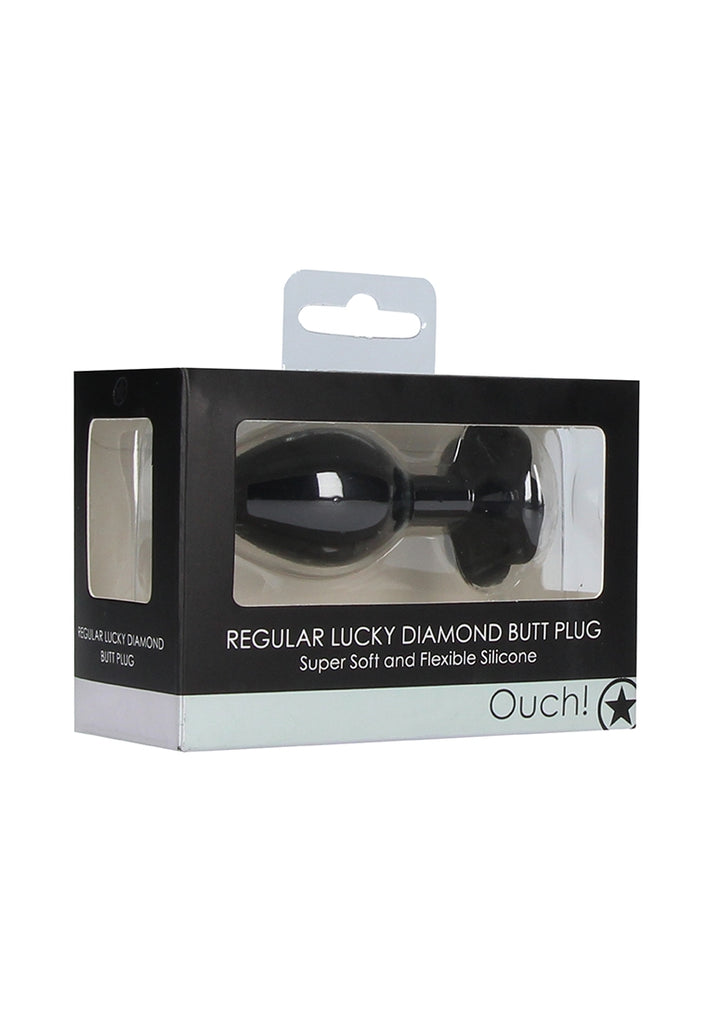 Regular Lucky Diamond Butt Plug - Black