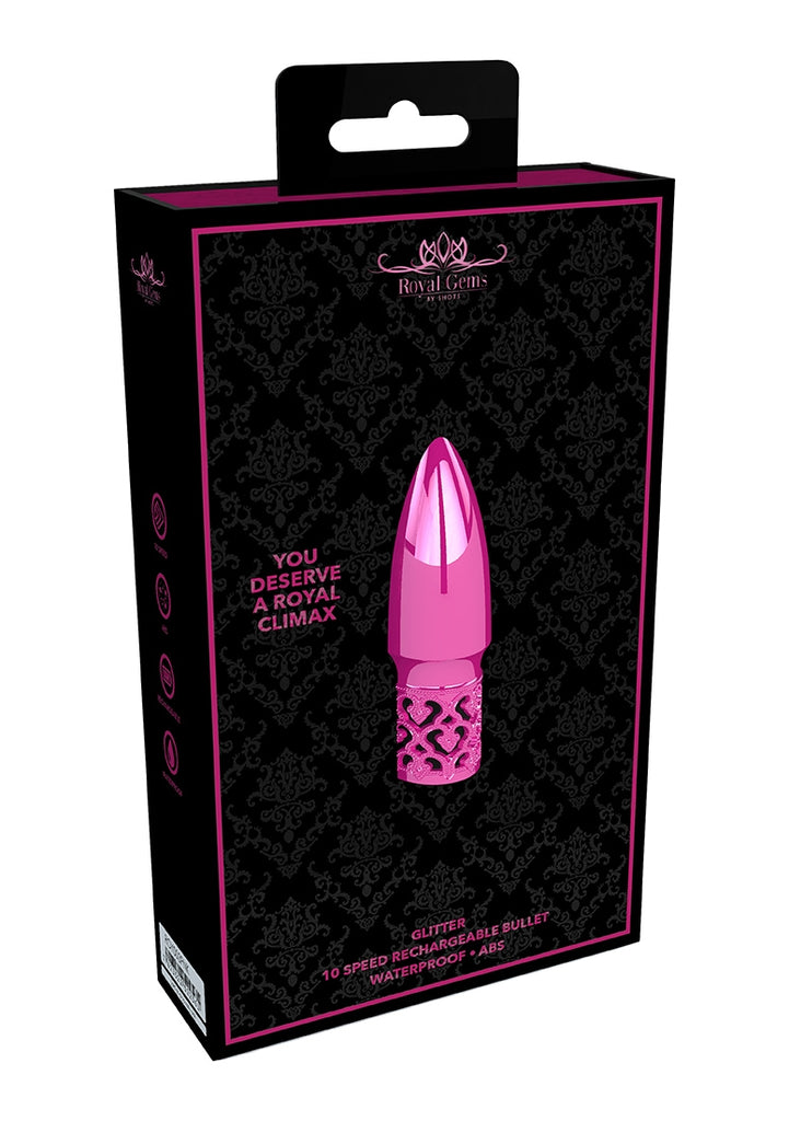 Glitter - Rechargeable ABS Bullet - Pink