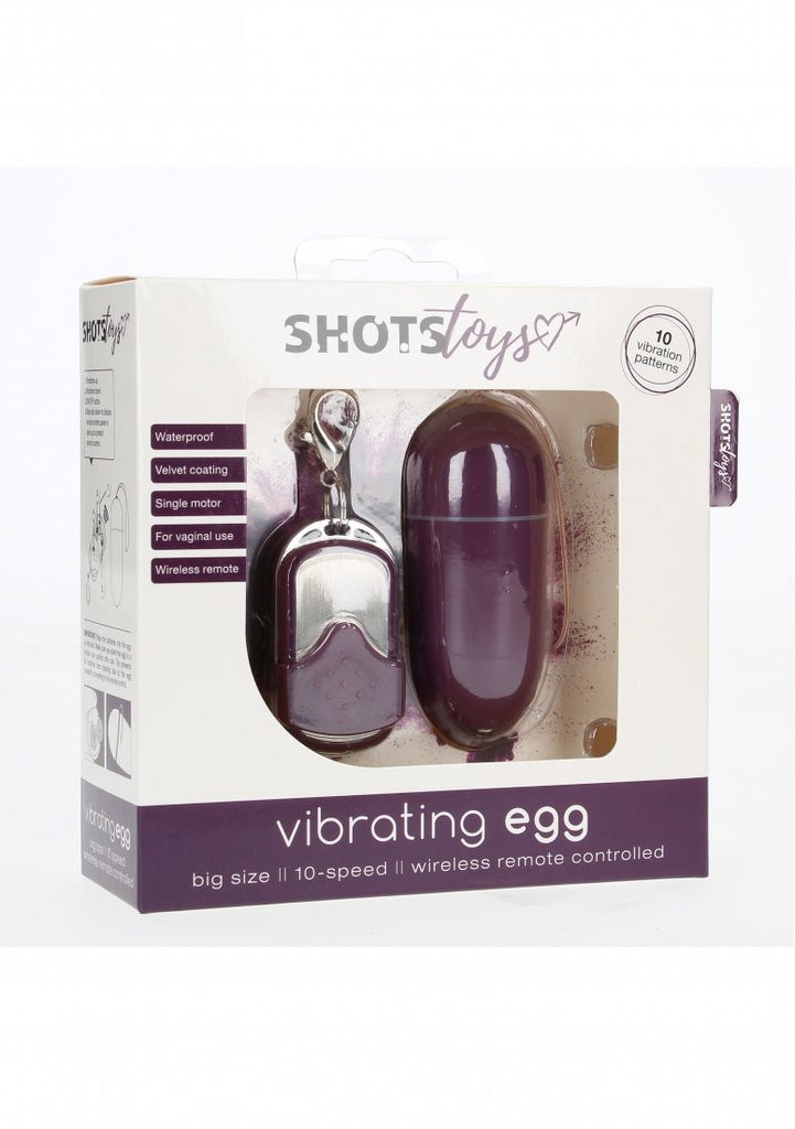 10 Speed Remote Vibrating Egg - Big - Purple