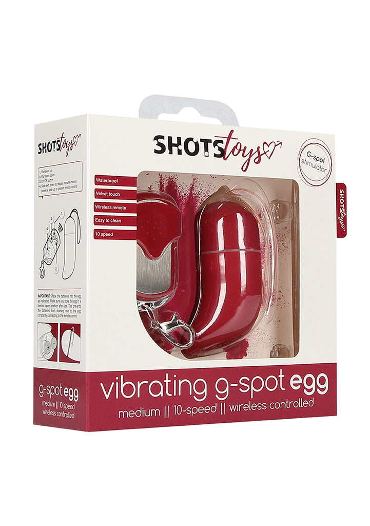 Wireless Vibrating G-Spot Egg - Medium - Red