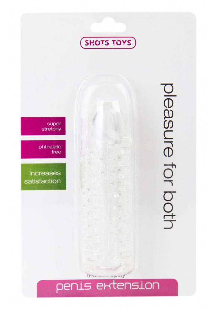 Realistic Spikey Penis Extension - Transparent